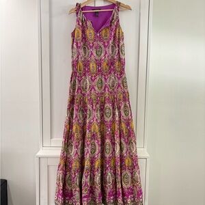 LAUREN RALPH LAUREN Teired Paisley Dress. Size 4